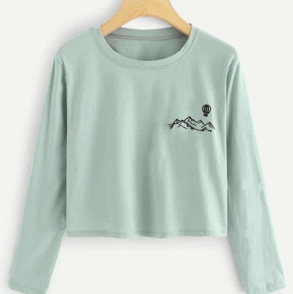2/$20 | ROMWE Graphic Print Long Sleeve Top